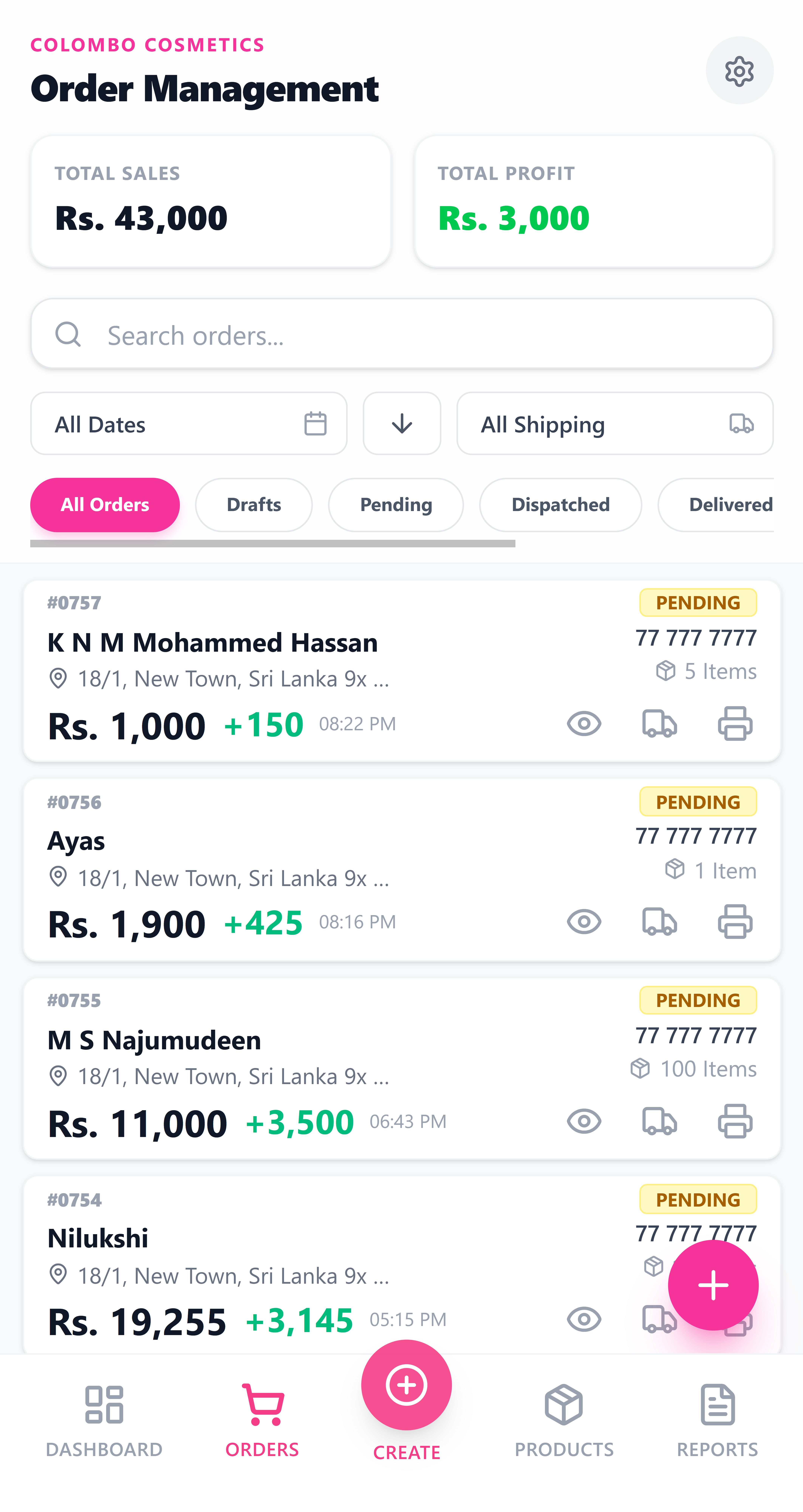 All Orders