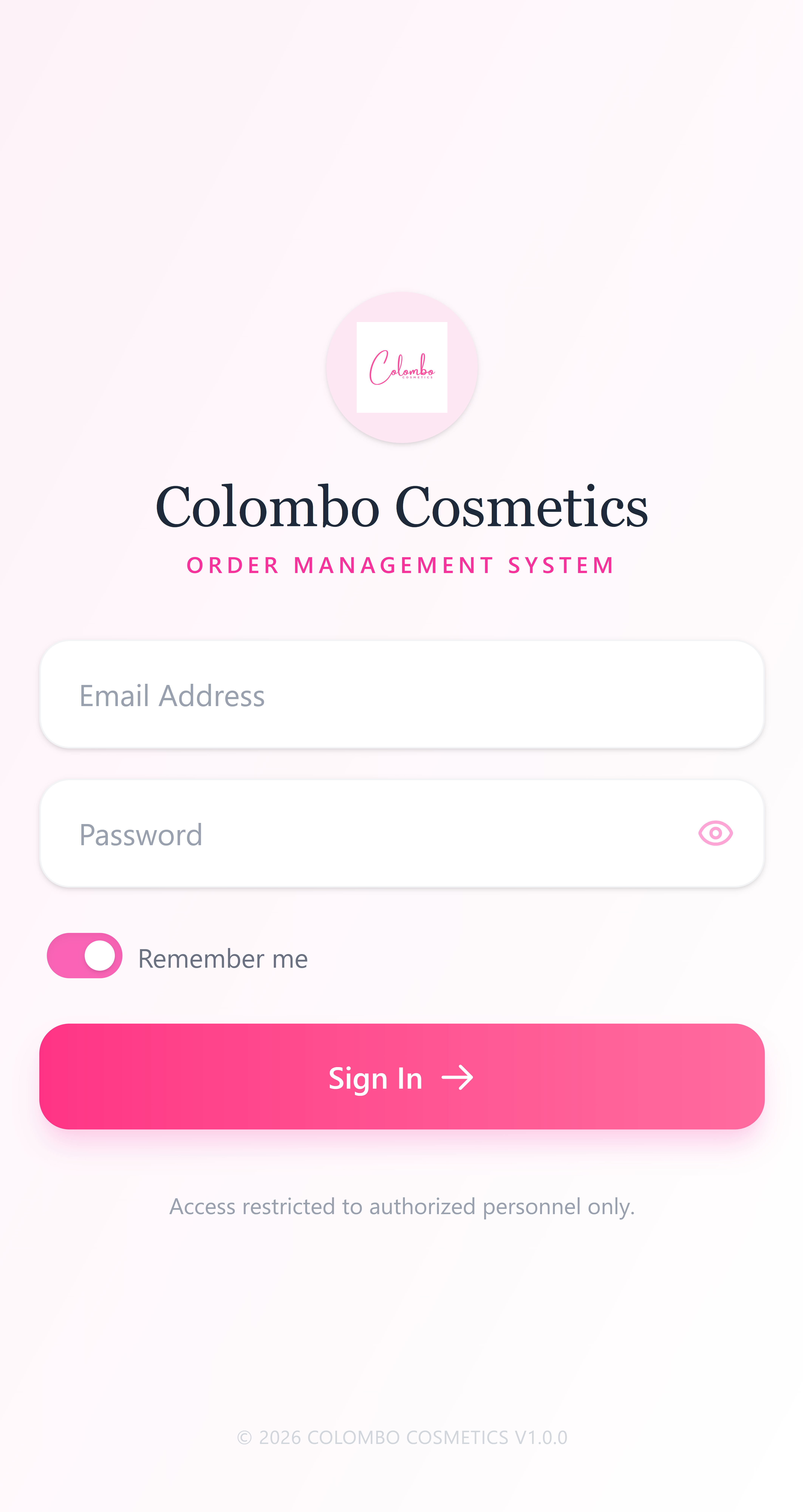 Login Screen